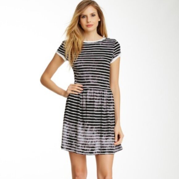 French Connection Striped Jersey Dress (sz 2) - Picture 1 of 7
